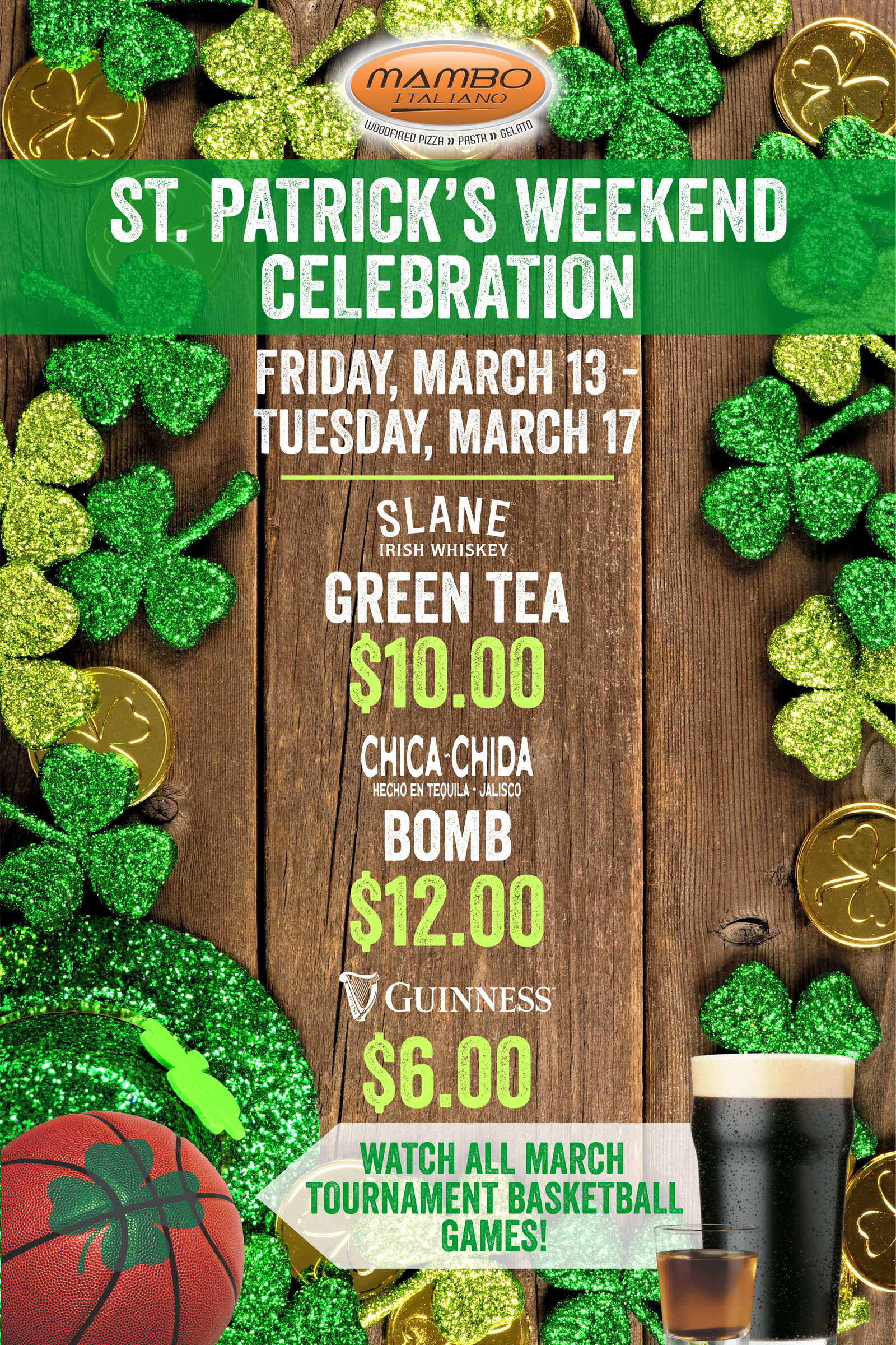 St. Patrick's Weekend Celebration at Mambo - March 13-17